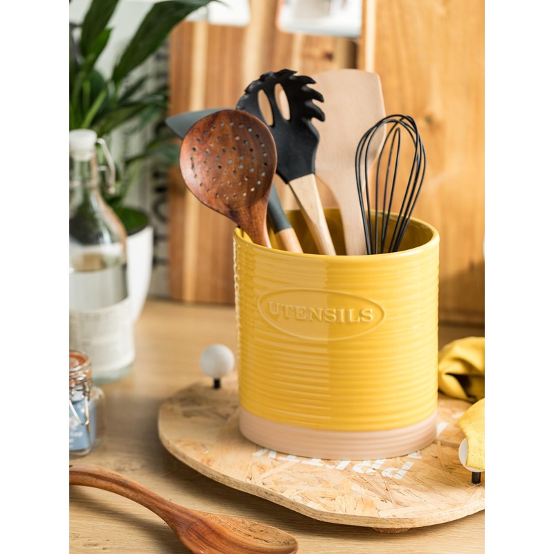 YHOSSEUN Kitchen Utensil Holder for Countertop, Ceramic Utensil Holder for