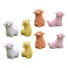ORFOFE 8pcs Miniature Alpaca Figurines Mini Resin Alpaca Ornaments Tiny
