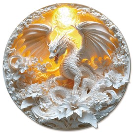 KAAYEE Wooden Puzzles for Adults, 3D Visual Fierce Dragon Wooden Jigsaw Puzzle Unique Shape Wood Puzzle Adult, 3D Effect Flat Puzzle Birthday Family Games (S-8.4 * 8.4 in-99pcs)