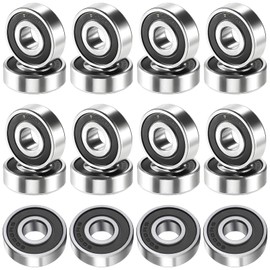 XSHAO® 20 Stück Kugellager 10x26x8 mm, 6000-2RS Kugellager Doppelt Geschützte Rillenkugellager für DIY/Drehbänke/Motoren/ 3D-Drucker/Fräsmaschinen/Verschiedene Mechanische Geräte