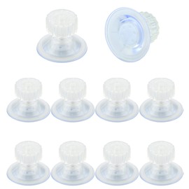 DRELD 10Pcs 45MM High-Grip Suction Cup Multifunctional Fixing Suction Pads, Awning Side Fix Kit for Campervan Van Canopy, Boat, Motorhome, Clear PVC Plastic Sucker Pads without Hook