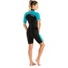 Cressi Lido 2 mm Lady Short Sleeves Short Wetsuits, Black/Aquamarine,