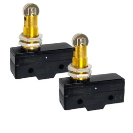 Micro Switch Z-15GQ22-B 1NO + 1NC Panel Mount Plunger Snap Button Type Micro Limit Switch 3 Screw Terminals 15A Rated Current Universal