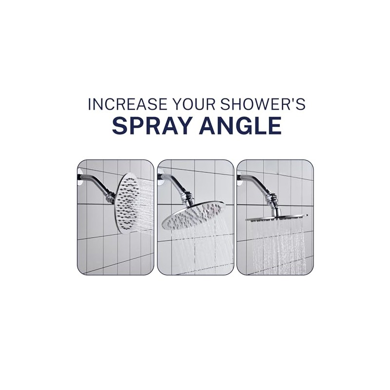 HammerHead Showers® Solid Metal Shower Head Swivel Ball Adapter, Chrome