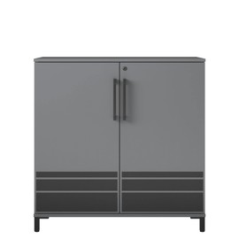 SystemBuild Evolution Shelby Garage Base Cabinet 2 Door, Graphite