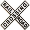 Enamel Pin - White Railroad Crossing Sign