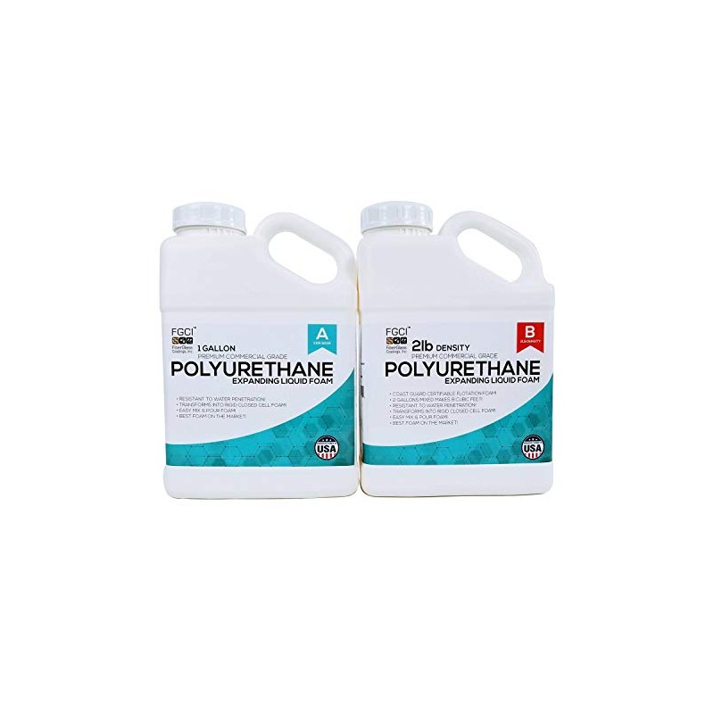 Polyurethane Expanding Liquid Foam 2 Gallon KIT, 2 LB Density