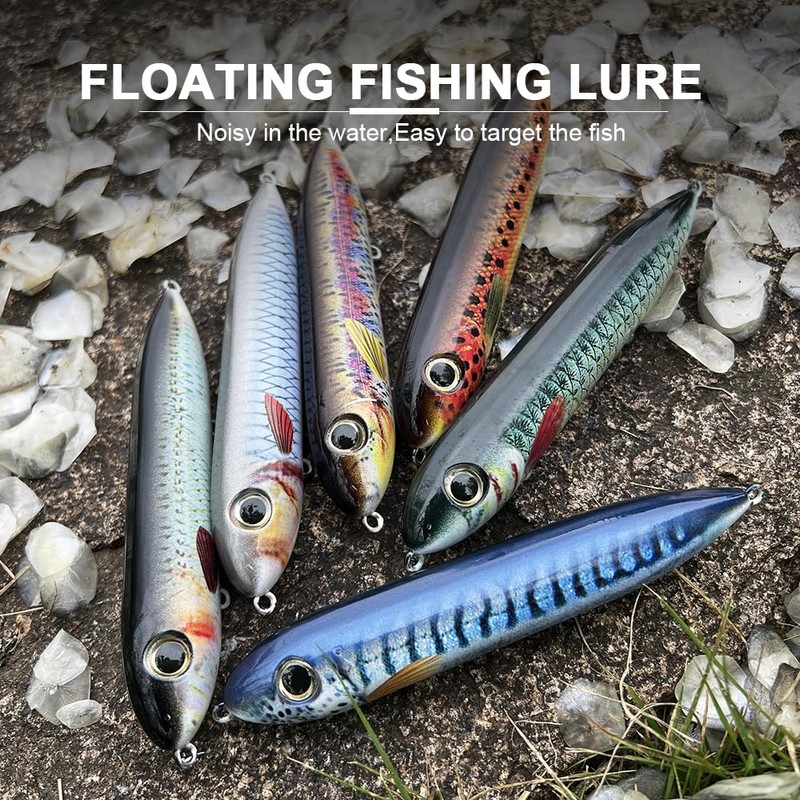 PROBEROS Catfish Rattling Line Float Lure - 5.3 Inch (6-Pack)