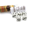 Bison Dice Game White Opaque Dice with Black Pips D6