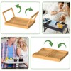 2 Pack Bed Tray Table with Foldable Legs, Bamboo Breakfast