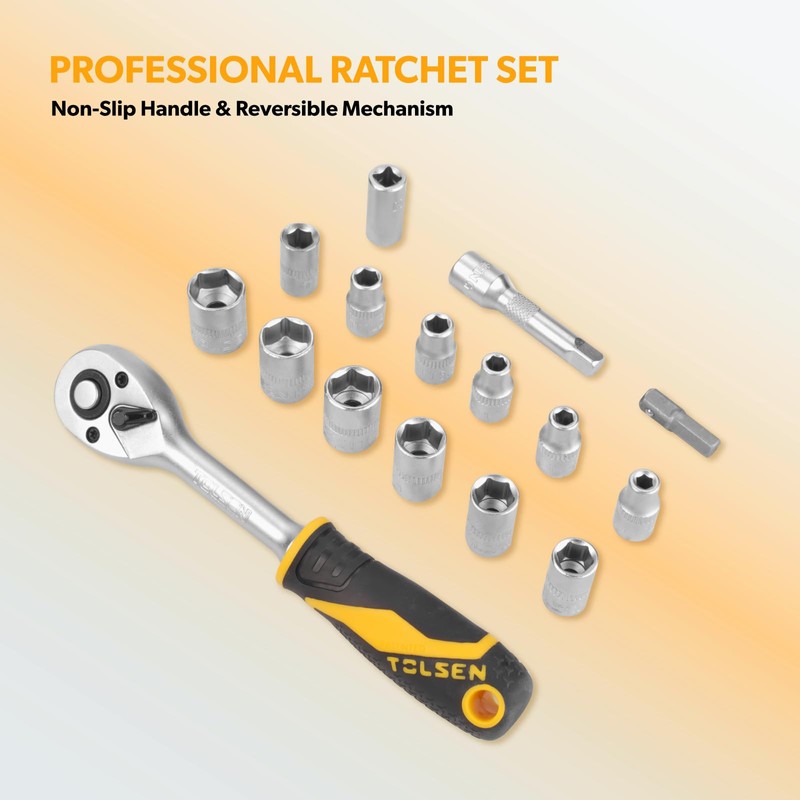 TOLSEN 89-Piece Tool Set Household Tool Kit, Hammer, Screwdrivers, Drill