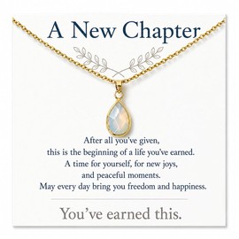 Dadimorni Retirement Gifts for Women, Opal Necklace, Pendant Necklace