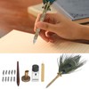 Feather Pen Exquisite Pattern Quaint Texture Comfortable Grip Stainless Steel