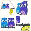 Multicoloured Owl on a Wire Stained Glass Window Decoration, Hanging