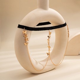 Prosy Sparkle Layered Butteyfly Leg Chain Gold Body Chains Thigh Chain Party Bikini Jewelry Accessories Adjustable for Women and Girls