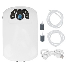 Aquarium Oxygen Pump Silent 2 Outlets Small Portable Fish Tank Air Bubbler Pump for Fishing Home