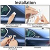 Lamoutor 43Pcs Car Emblem Letters Sticker DIY 3D Chrome Number