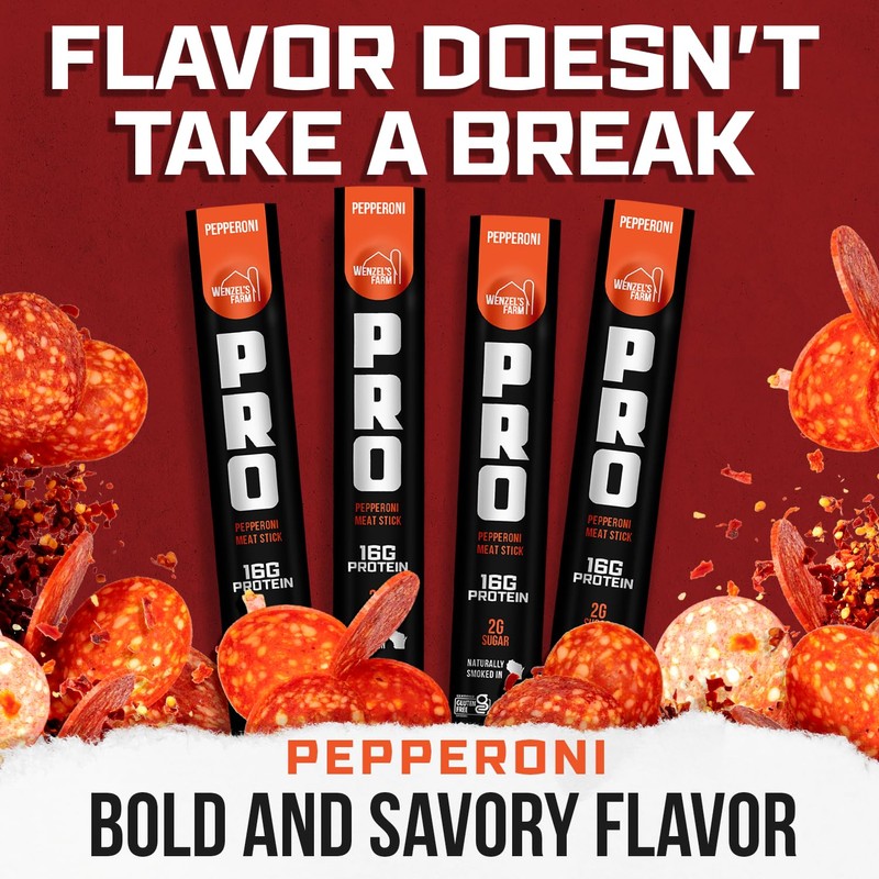 Wenzel's Farm PRO Snack Sticks - Naturally Smoked, Handcrafted with