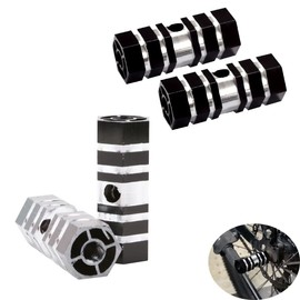 YehVeh 4 Pack Bike Pegs Bicycle Rear Footrest Pedals Mini 6CM/2.36'' Axle Anti-Skid Aluminum Feet Rest Stands for BMX Mountain Bike Kids Rear Seat Cycling Fit 9MM/ 3/8 Inch Axis
