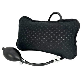 CHASO Lumbar Support, Lumbar Pillow, Air Cushion, Car Back Pain Cushion, Car Driving, Lower Back, Air Cushion, Pillow, Velcro, Black