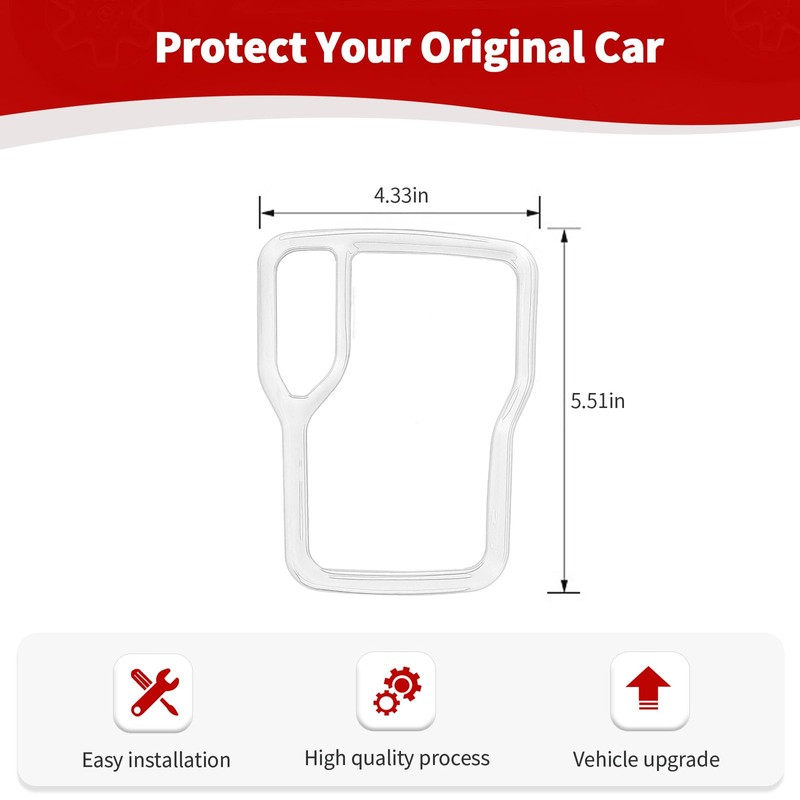 RT-TCZ for Wrangler JL White Gear Shift Trim Cover Frame