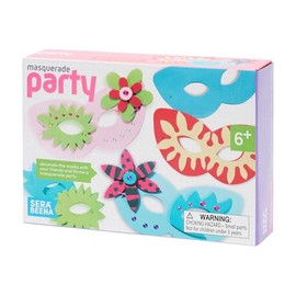 Serabeena Make Your Own Mask Kit - Includes 6 Masquerade Masks to Make and Decorate. A Great Craft Kit for Kids Parties - Arts and Crafts for Girls