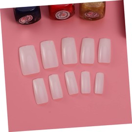 Baluue Professional Home Use Fake Nails Natural Artificial Full Cover Nail Tips Easy to Shape Apply Sturdy Material