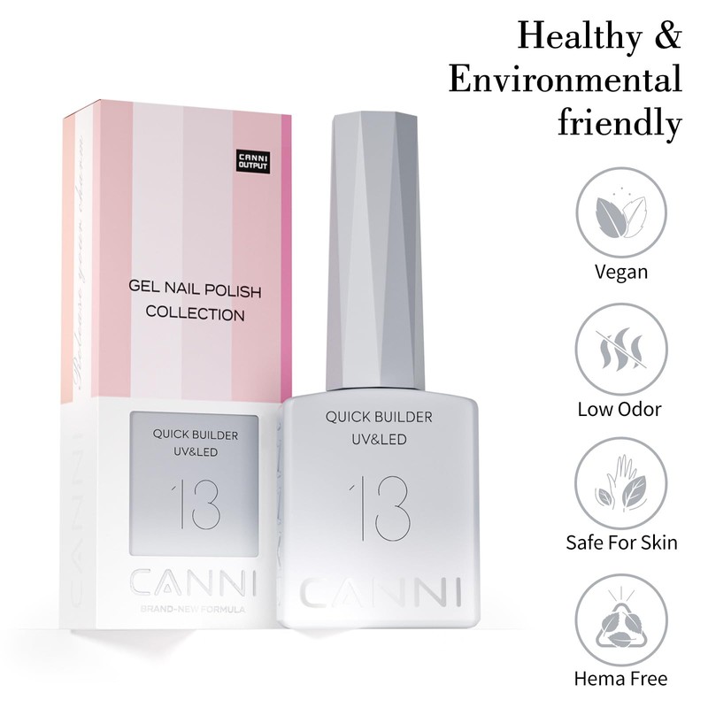 CANNI Quick Builder Gel for Nails â€“ 9ML Clear Soak-Off