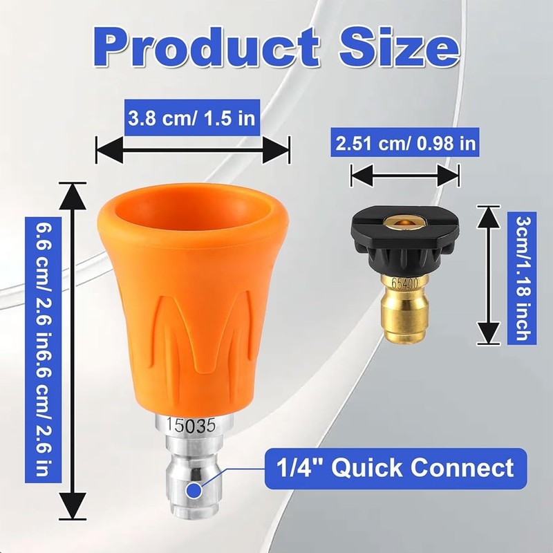 Nvanvmm High Pressure Washer Nozzle Guard, Cleaning Nozzle Holder Set,