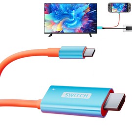 Cochanvie Switch 2 4K HDR HDMI Cable - 4K 60Hz Ultra HD Video Transmission with PD3.0 100W Fast Charging, Compatible with Switch 2/1/OLED - No Lag, Dynamic HDR, Durable Design