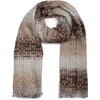 styleBREAKER women scarf with striped web print, sequins and short