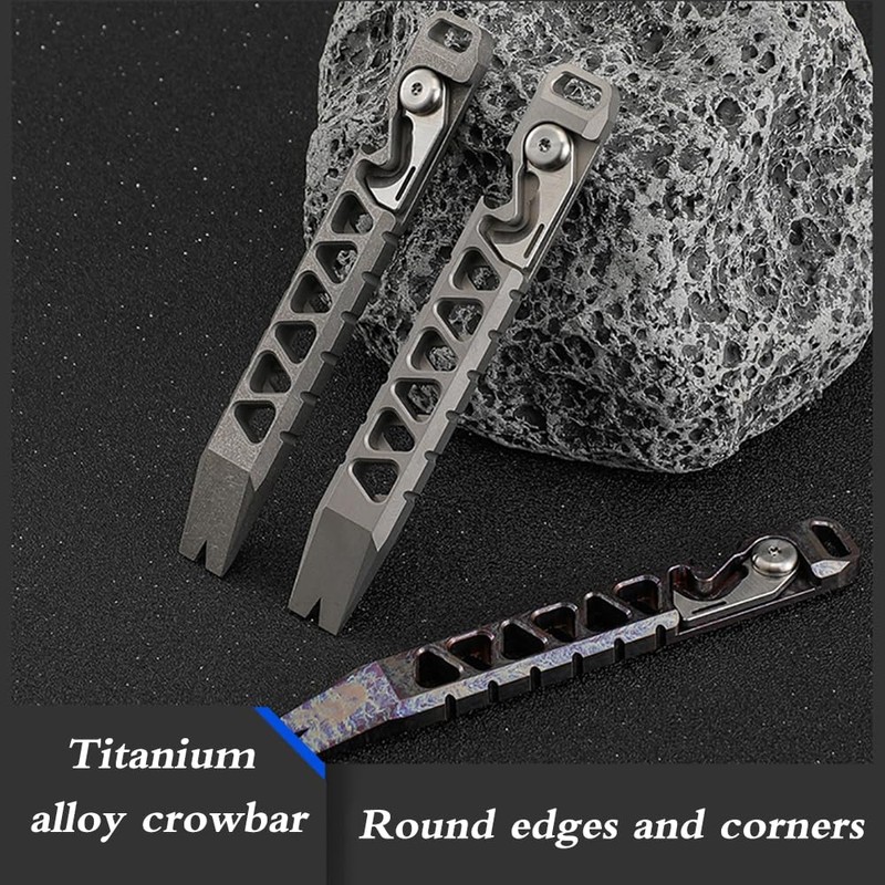 EDC Pry Bar EDC Tool Keychain Titanium Alloy Pry Bar