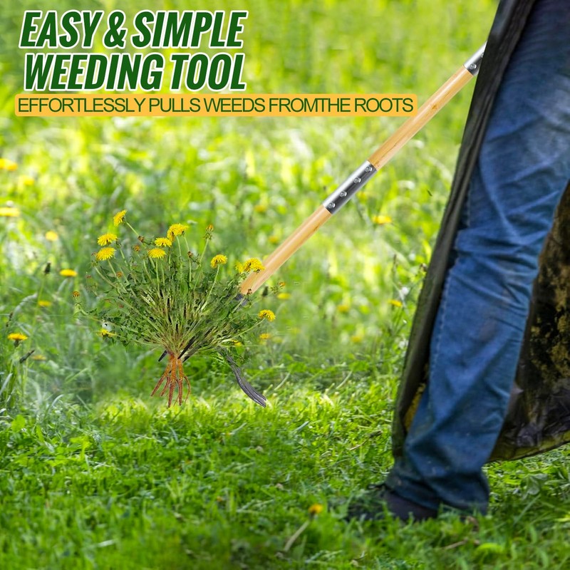 BellaJoyz Weed Puller Tool, Stand Up Heavy Duty Weed Remover