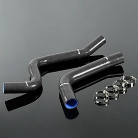 G-PLUS Coolant Silicone Radiator Hose Kit Compatible with 1967-1969 Chevy Camaro/Firebird,Black