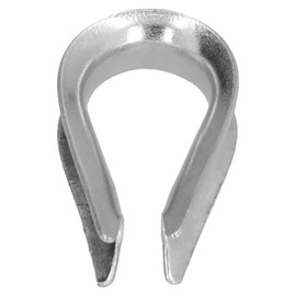 50 Piezas de Cuerda de Alambre Dedal Clips de Cuerda de Alambre Herramientas de Aparejo de Cable de Acero Inoxidable para la Construcción Naval(M5 (5 mm))