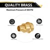(Pack of 5) FOSKAN 3/4"Press x 3/4" PEX Crimp Brass
