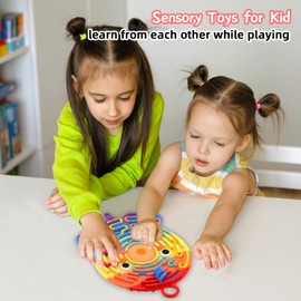 sifonol Silicone Sensory Activity Board,Double-Sided Busy Board for Fine Motor Skill,Fidget Toy for Calming, Stress, Anxiety, ADHD, Autism, Silent, No Mess, Kids 3+ & Adults(Octopus,Colorful)