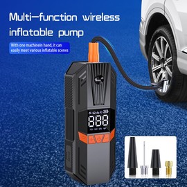 Tire Inflator Portable Air Compressor, 150PSI Air Compressor for Car Tires, 8000mAh Air Pump Tire Inflator with LCD Screen, Cordless Tire Pressure Gauge with LED Light t for Car, Motorcycle, Bicycle