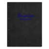 Handmade Certificate Folder with Your Own Name in Black Fur
