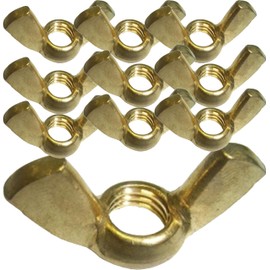 M6 Solid Brass Wing Nuts DIN315 (Pack of 10)