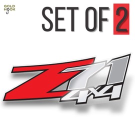 Chevy Silverado Z71 4x4 Decals Stickers (Dimensions 12.5" x 4") - F (2007-2013) Bed Side 1500 2500 HD (Set of 2) (Matte)