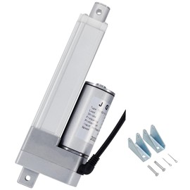 JQDML 12V High Speed Linear Actuator - 4 Inch Stroke, 66lbs/300N, 1.77"/s Speed, IP54 Waterproof Linear Motion Actuators with Mounting Brackets, for Window/Door Opener, Cabinet, Home Automation