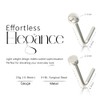HY DOT Nose Stud L-shape Nose Studs 20 Guage 2mm