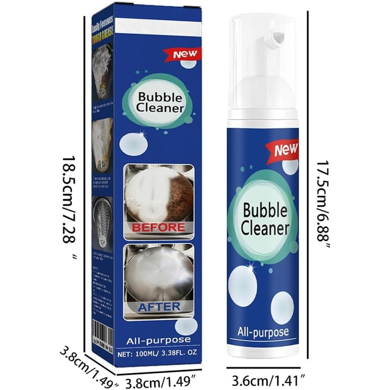 Xeletu Nuvilux Bubble Cleaner, Nuvilux Magic Degreaser Cleaner Spray, Stubborn