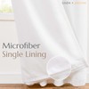 jinchan Linen Blend White Curtains 108 Inches Extra Long for