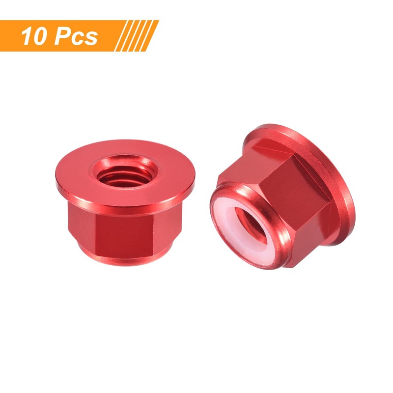 sourcing map Nylon Insert Hex Lock Nuts, 10pcs - M8