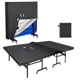 Coolrunner Ping Pong Table Cover - Waterproof Indoor & Outdoor, 420D Oxford Fabric for Folding & Flat Tables