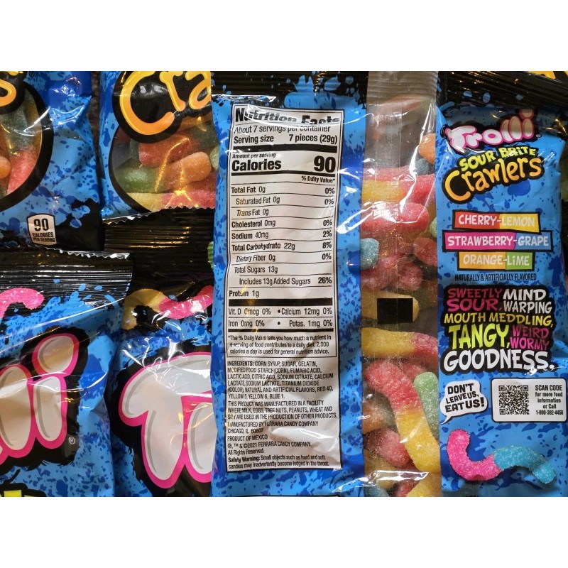 Trolli 8 ct Trolli Sour Brite Crawlers Gummy Worms Candy