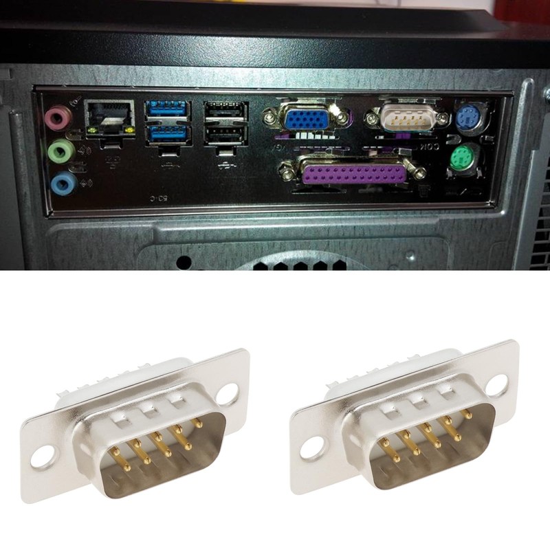 YINETTECH 10pcs DB9 RS232 Male 9 Pin D-SUB Serial Solder