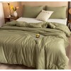ROSGONIA Oversized King Comforter Olive Green, 3pcs(1 Comforter & 2